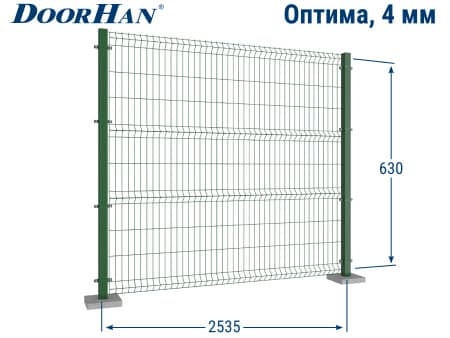 Купить 3D заборную секцию ДорХан 2535×630 мм в Нижнем Тагиле от 1010 руб.